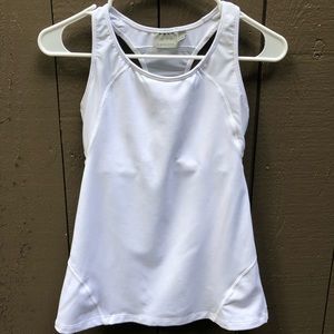 Athleta white racer back top